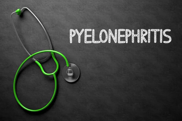 Palatábla Pyelonephritis koncepció. 3D-s illusztráció. — Stock Fotó