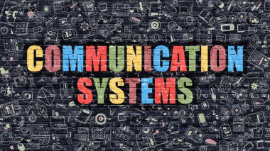 Karanlık tuğla duvar haberleşme sistemleri.