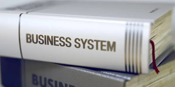 Negocio - Título del libro. Sistema de negocios. 3D . —  Fotos de Stock