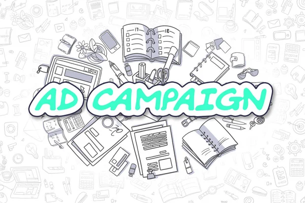 Ad Campaign - Cartoon Green Inscription. Business Concept.
