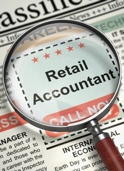 Waren het inhuren van Retail Accountant. 3D. — Stockfoto