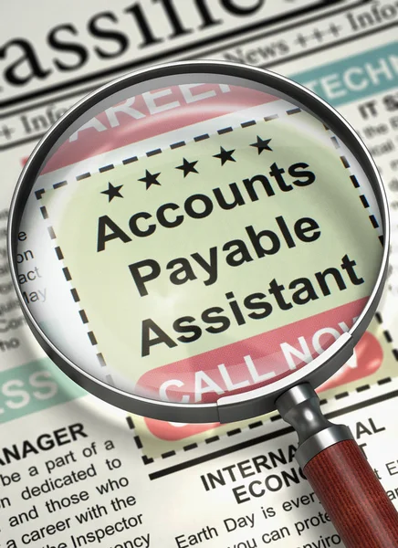 Conti Payable Assistant Lavoro vacante. 3D . — Foto Stock