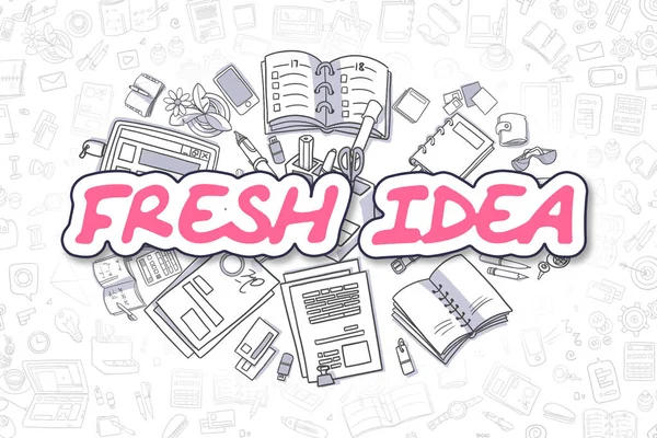 Fresh Idea - Cartoon Magenta Text. Business Concept. — Stock Photo, Image