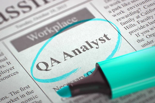 Wij zijn huren Qa Analyst. 3D. — Stockfoto