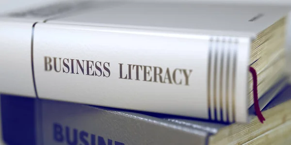 Titre du livre sur la colonne vertébrale - Business Literacy. 3D . — Photo