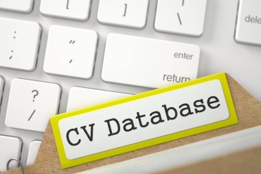 Kart dosyası yazıt Cv veritabanıyla. 3D.