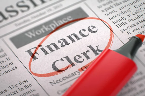 Finance Clerk Junte-se à nossa equipe. 3D . — Fotografia de Stock
