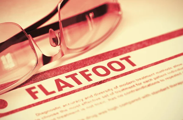 Diagnosticul - Flatfoot. Conceptul medical. Ilustrație 3D . — Fotografie, imagine de stoc