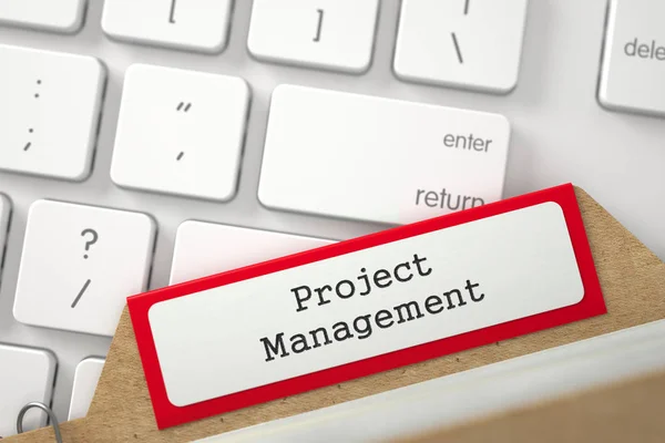 Archief bladwijzers van kaart Index met projectmanagement. 3D. — Stockfoto