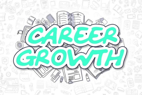 Career Growth - Cartoon Green Inscription. Business Concept. — Stock Photo, Image