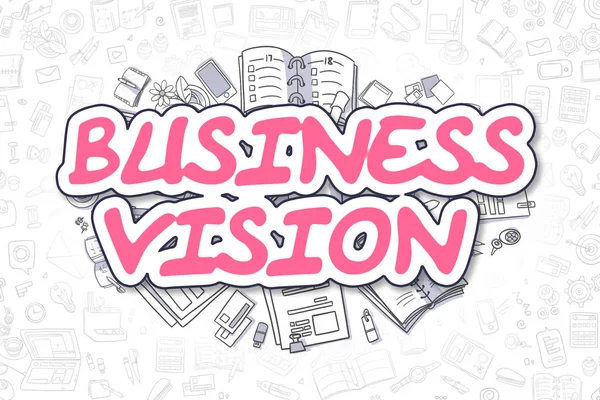 Business Visión - Cartoon Magenta Word (en inglés). Concepto de negocio . — Foto de Stock