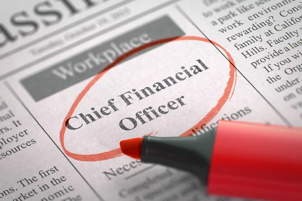 Chief Financial Officer Versterk ons Team. 3D. — Stockfoto