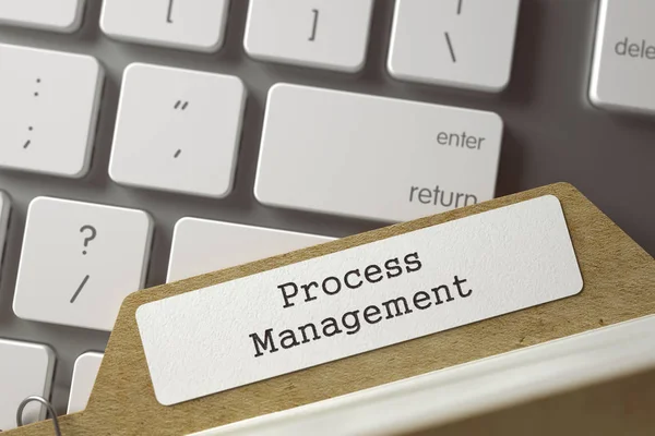 Index Card with Process Management. 3D. — Stock Photo, Image