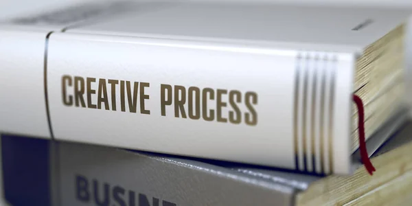 Creative Process Concept. Book Title. 3D. — Stock Photo, Image
