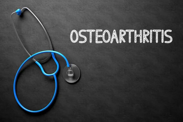 Osteoartrit kavramı kara tahta üzerinde. 3D çizim. — Stok fotoğraf