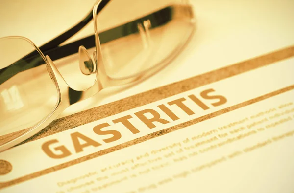 Diagnosis Gastritis. Konsep Kedokteran. Ilustrasi 3D . — Stok Foto