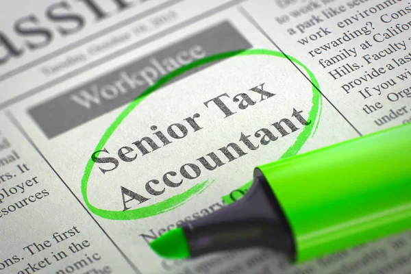 Now Hiring Senior Tax Accountant. 3D. — Stock Photo, Image