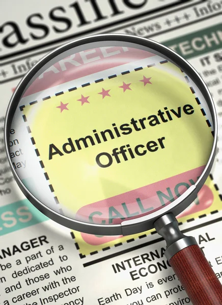 We are Hiring Administrative Officer. 3D. — Stock Photo, Image