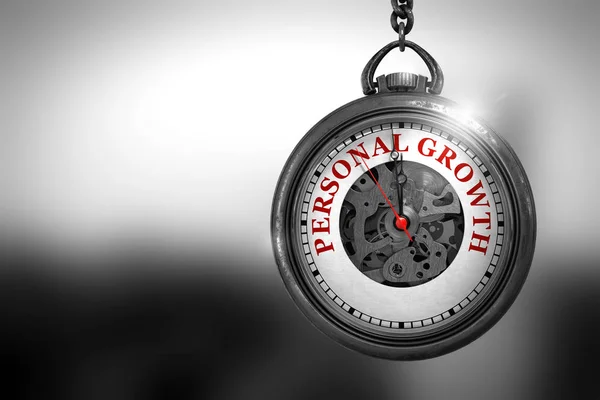 Personal Growth on Pocket Watch Face. 3D Illustration. — Stock Photo, Image