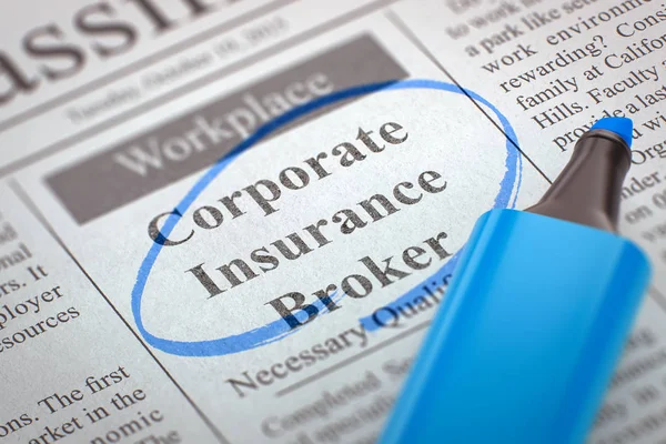 Corporate Insurance Broker Join Our Team. 3D. — Stock Photo, Image