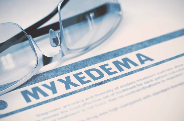 Diagnosis - Myxedema. Medicine Concept. 3D Illustration. — Stock Photo, Image