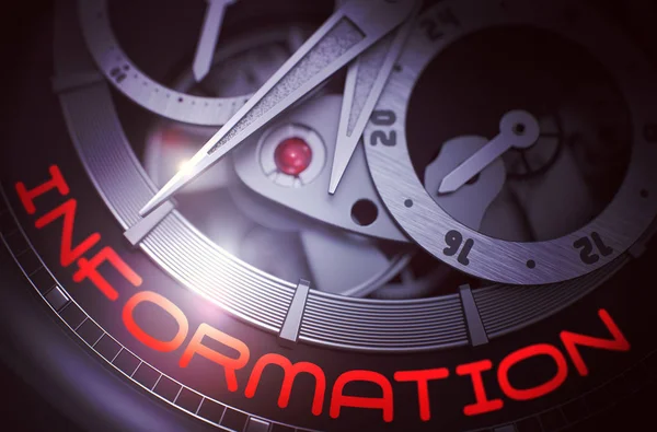 Információk a férfi Watch mechanizmus. 3D. — Stock Fotó