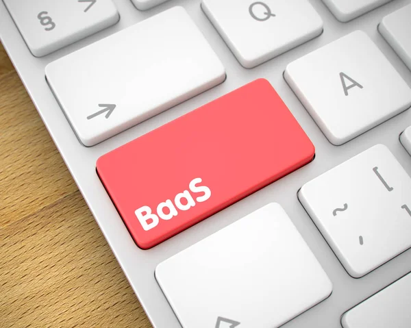 BaaS - Inscripción en la tecla de teclado rojo. 3D . —  Fotos de Stock