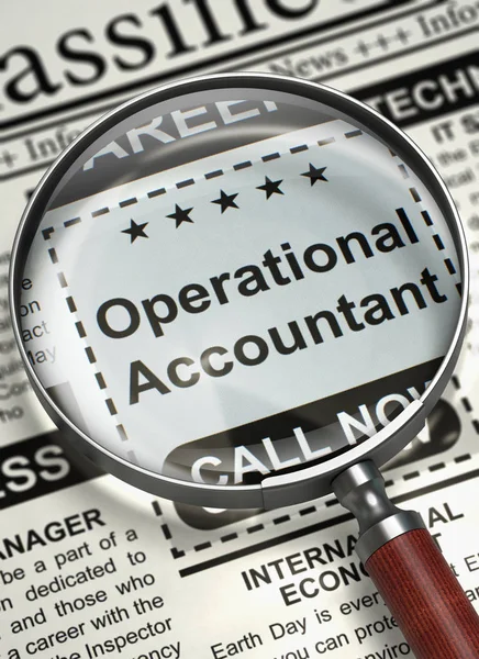 Job Opening operationele Accountant. 3D. — Stockfoto