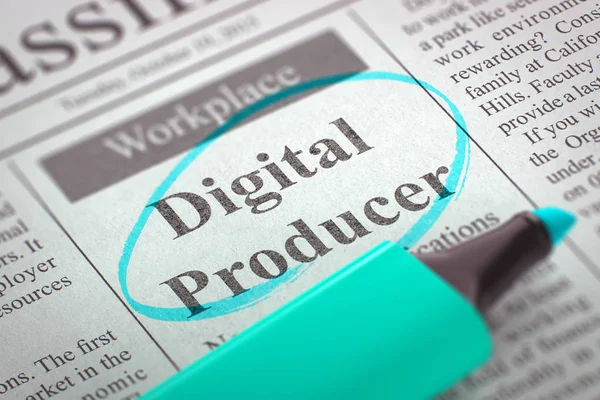 Digital Producer gezocht. 3D. — Stockfoto