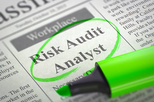 Wij zijn de huren van Risk Audit analist. 3D. — Stockfoto