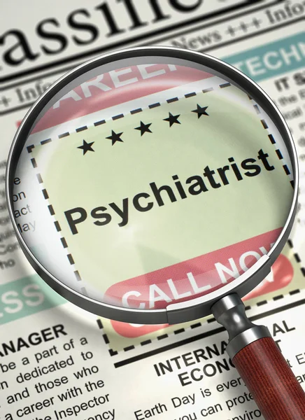 Psychiatrist Hiring Now. 3D. — Stock Photo, Image