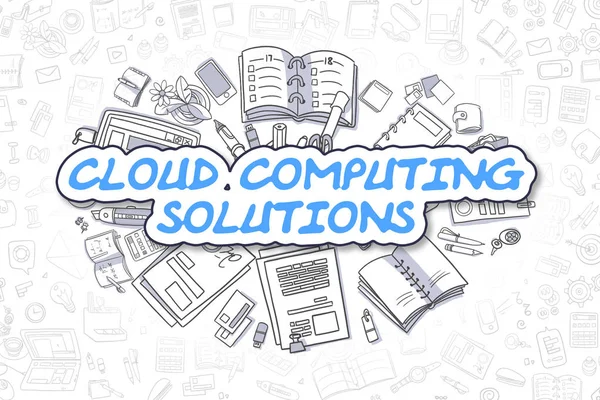Cloud Computing Solutions - affärsidé. — Stockfoto