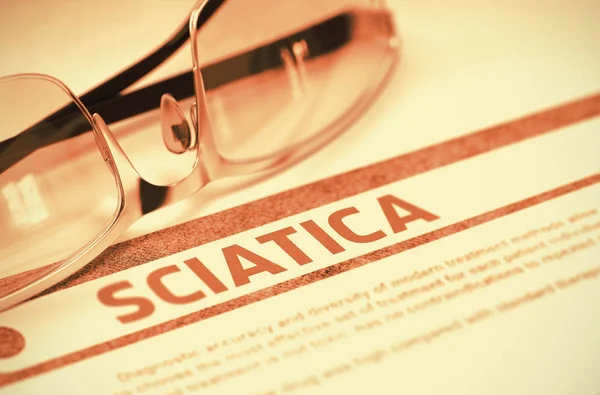 Diagnosi - Sciatica. Concetto di medicina. Illustrazione 3D . — Foto Stock