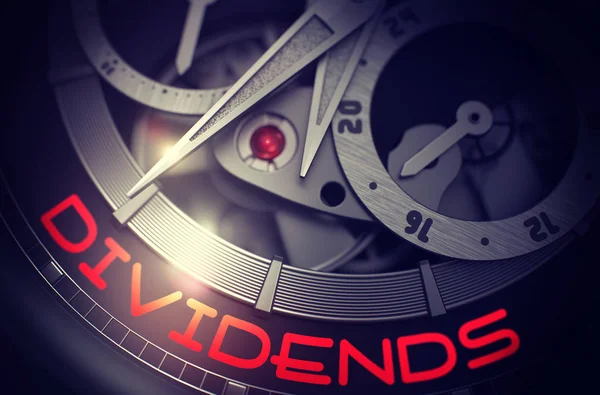Dividends on the Luxury Watch Mechanism. 3D. — Stock Photo, Image