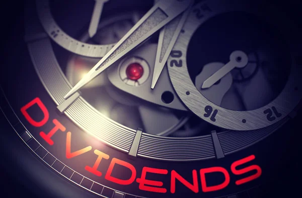 Dividendes sur le mécanisme de montre de luxe. 3D . — Photo