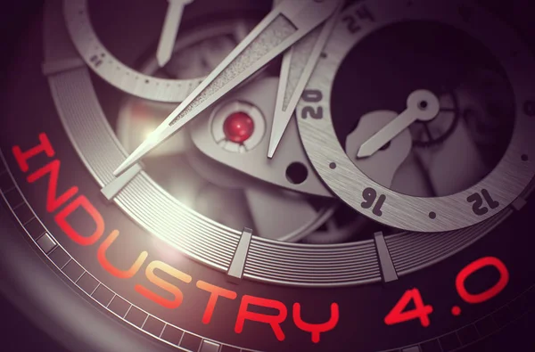 Industrie 4.0 sur le mécanisme de montre pour hommes de luxe. 3D . — Photo