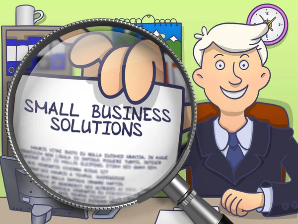 Small Business Solutions par Magnifier. Style de caniche . — Photo