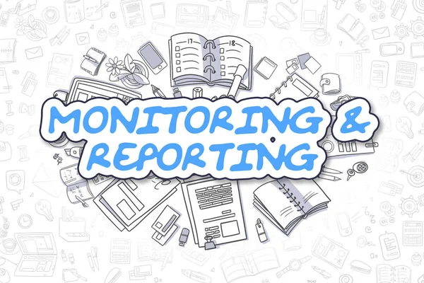 Monitoreo y presentación de informes - Concepto empresarial . —  Fotos de Stock
