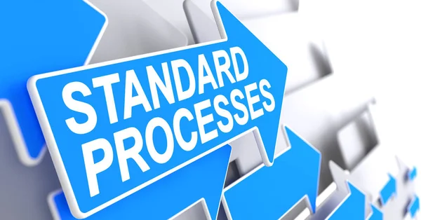 Standard Processes - Message on the Blue Cursor. 3D. — Stock Photo, Image