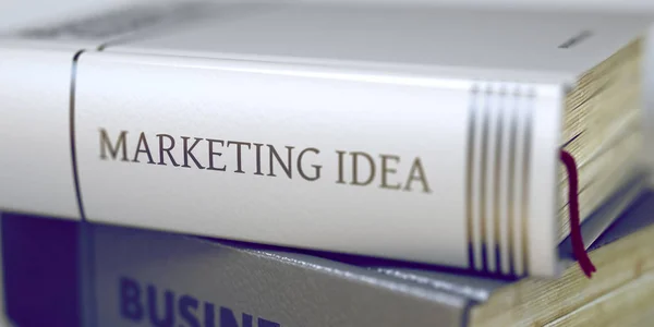 De titel van het boek op de rug - Marketing idee. 3D. — Stockfoto