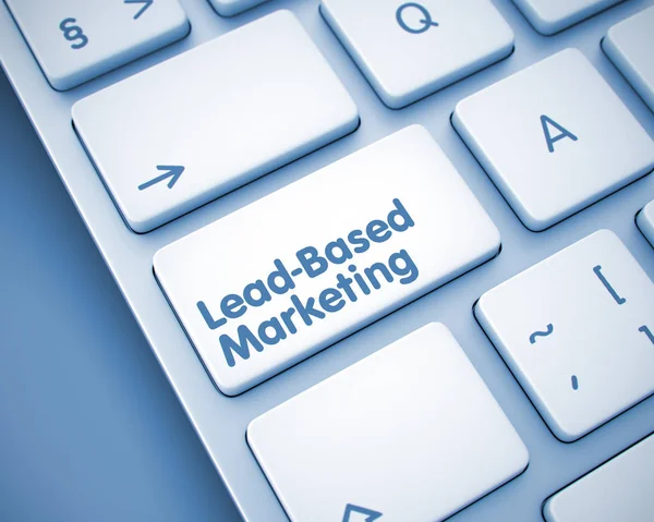 Lead-Based Marketing - Text on the  Keyboard Key. 3D.
