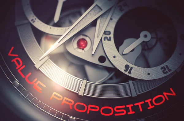 Value Proposition on the Elegant Watch Mechanism. 3D. — Stock Photo, Image