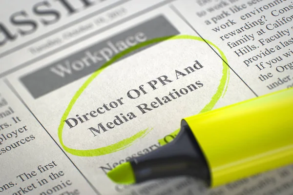 Director Of PR And Media Relations Join Our Team. 3D. — Stock Photo, Image