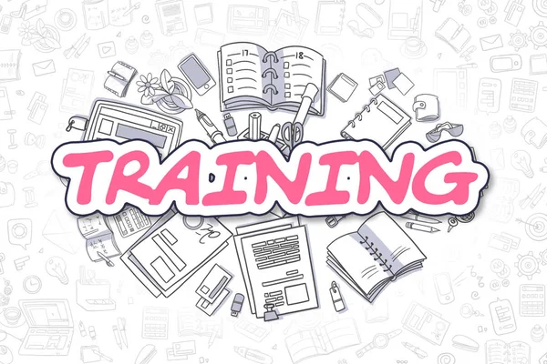 Training - Cartoon Magenta Inscription. Business Concept. — Stock Photo, Image
