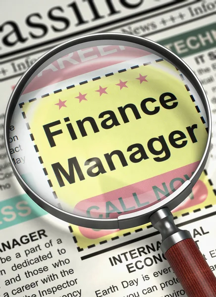 Finance Manager nu huren. 3D. — Stockfoto