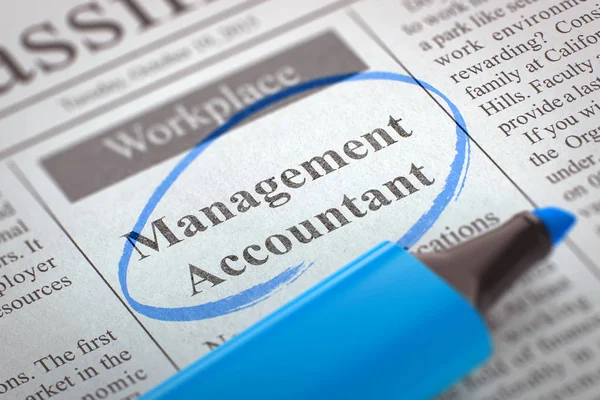 Teraz zatrudnianie Management Accountant. 3D. — Zdjęcie stockowe