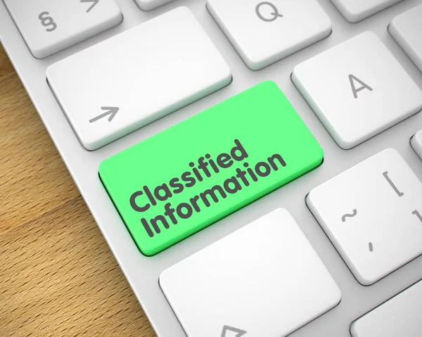 Informazioni classificate - Iscrizione sulla tastiera verde. 3. — Foto Stock