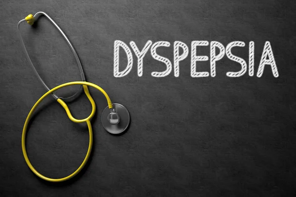 Papan tulis dengan Dyspepsia. Ilustrasi 3D . — Stok Foto
