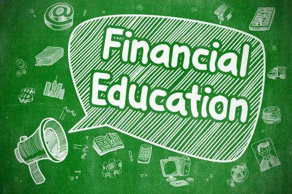 Educación financiera - Concepto empresarial . — Foto de Stock