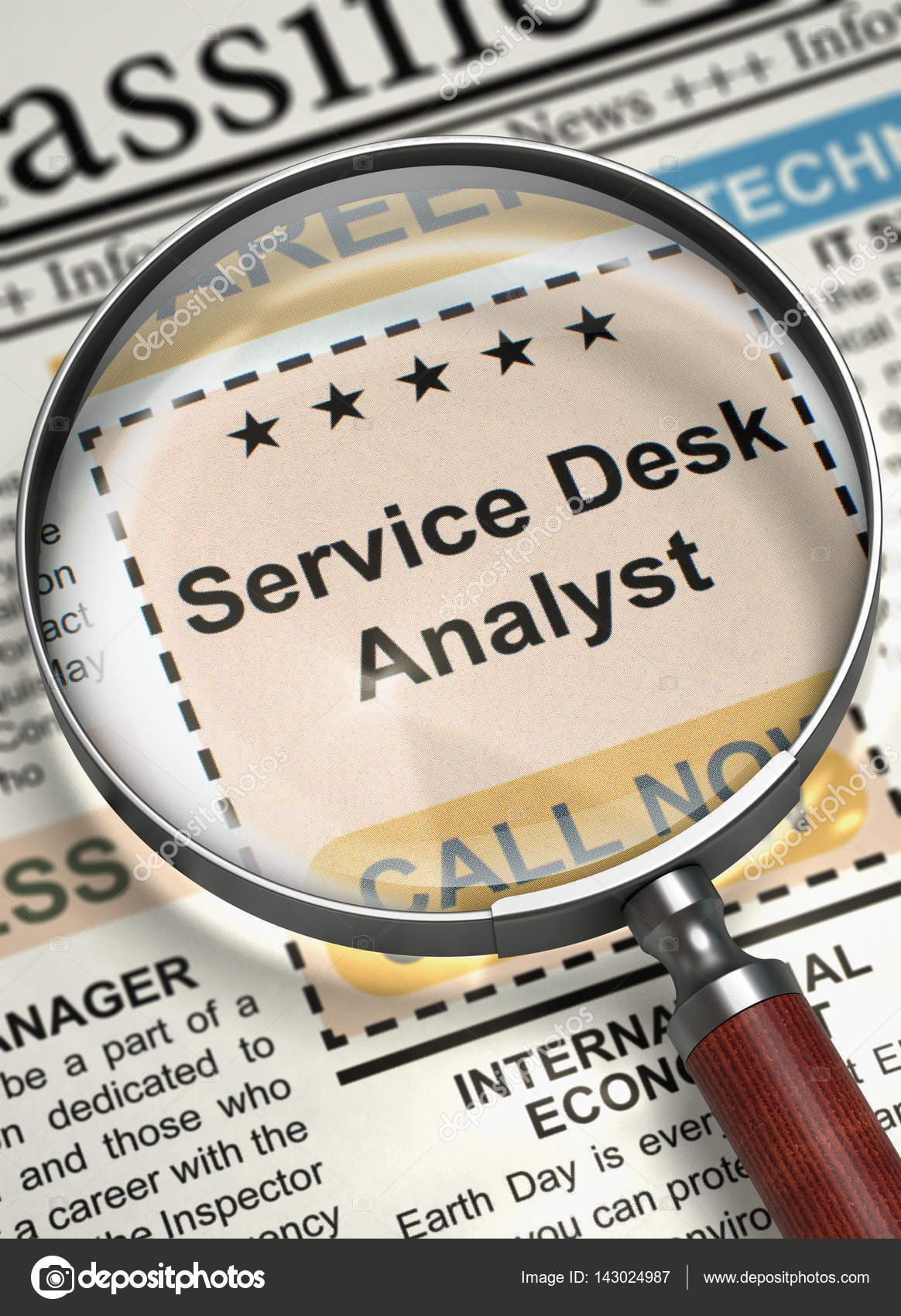 Service Desk Analyst Job Vacancy 3d Stock Photo C Tashatuvango